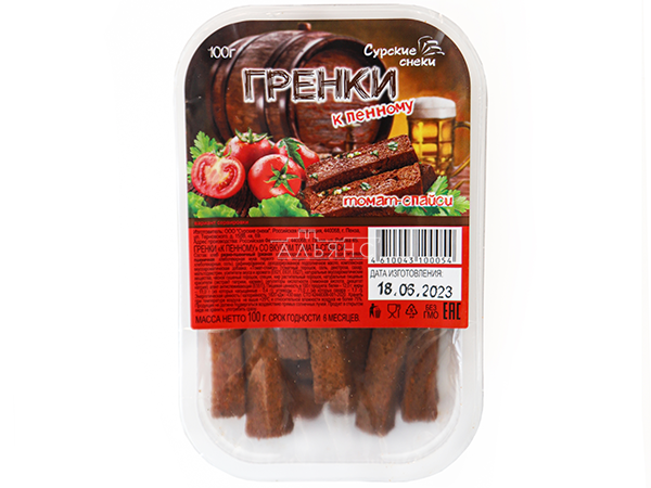 Сурские гренки Томат спайси (100 гр) в Дмитрове