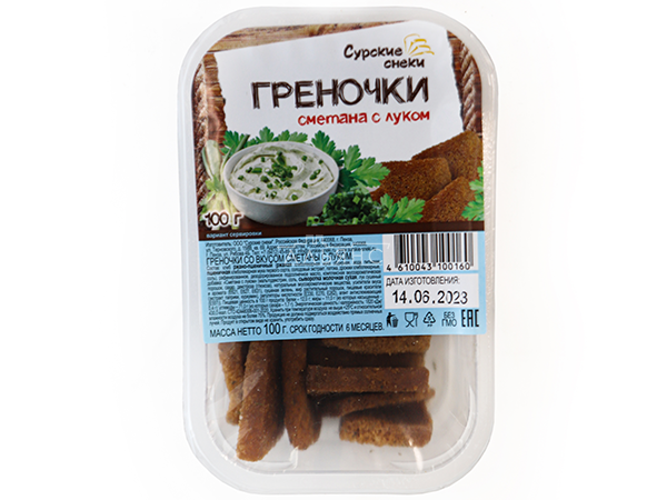 Сурские гренки Сметана с луком (100 гр) в Дмитрове
